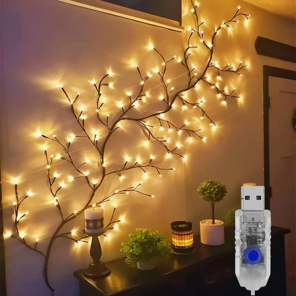 SUPA Willow Vine Lights, Christmas Swags Decorations Indoor Room Decor, 18 Branches 144 LEDs Lighted Willow Vine Lights for Walls Bedroom Home Decor